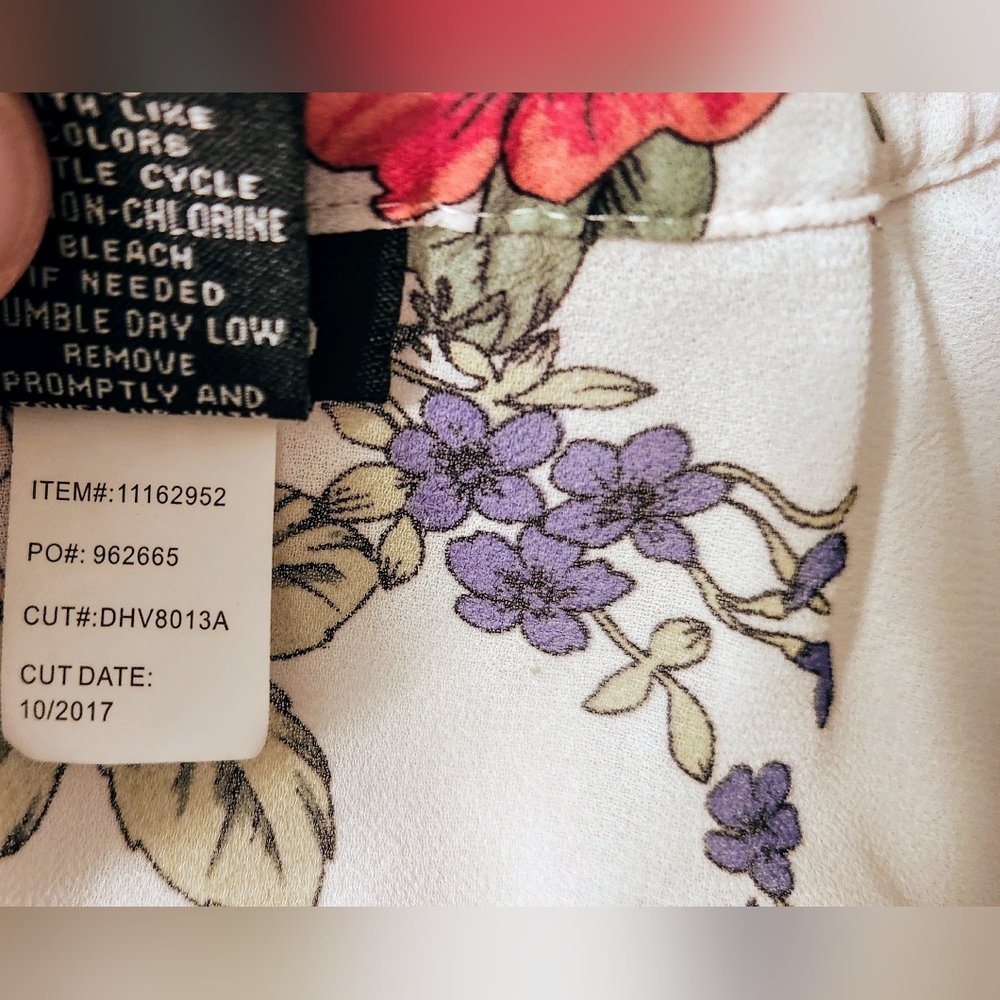 Torrid Lexie Floral Chiffon Babydoll Tunic Hi Lo‎ Top - Picture 4 of 8